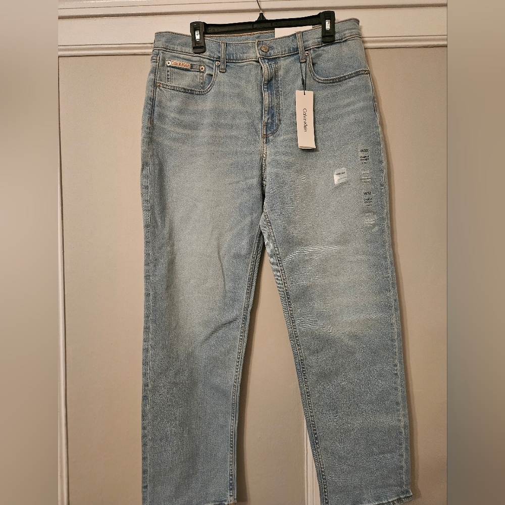 Calvin Klein Light Blue Straight Leg Jeans
